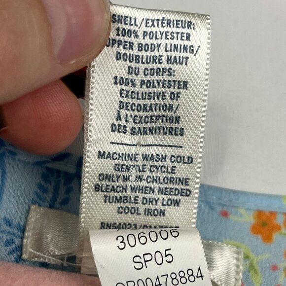 Old Navy Womens VTG Y2K Babydoll Top XL Blue Floral Whimsical Fairycore Dainty - Picture 7 of 7